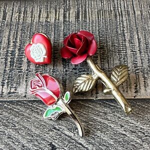 Collection of Vintage Rose Brooches/Pins